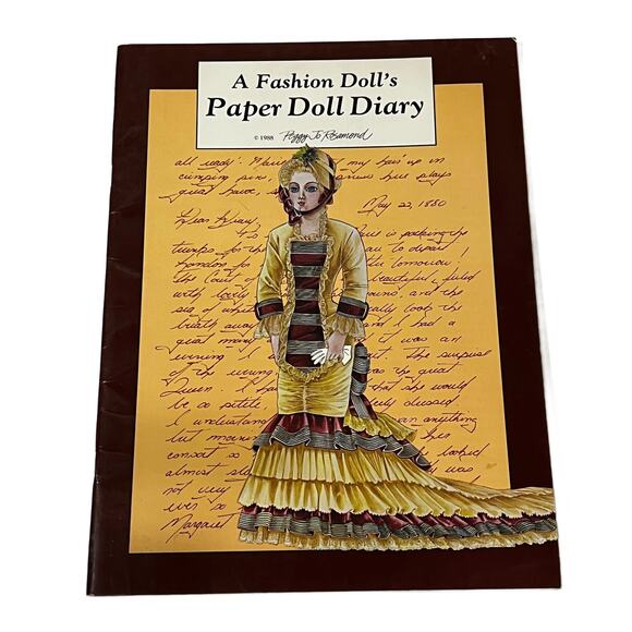 UNCUT A Fashion Dolls Paper Diary Paper Dolls By Peggy Jo Rosamond 1988 - Picture 1 of 4